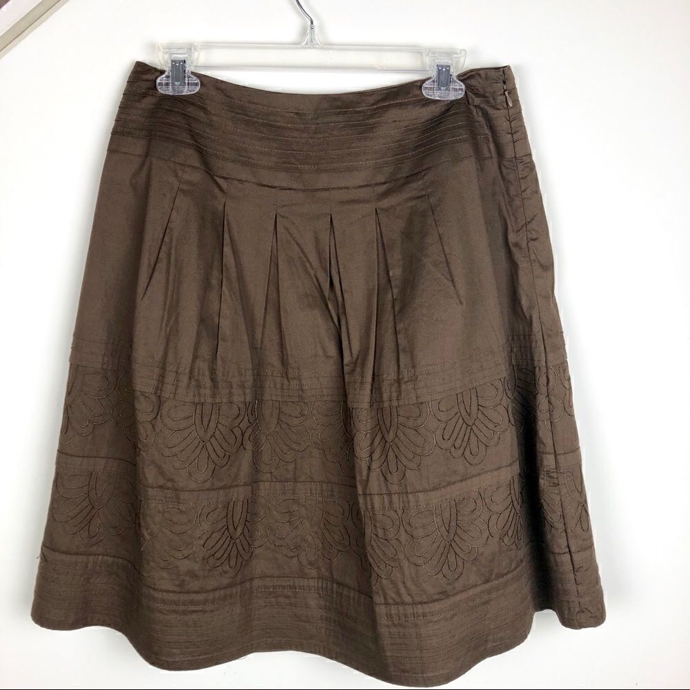 Alexandra Bartlett Brown A- line Skirt - Size 6
